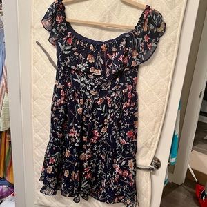 Lulus off the shoulder floral dress